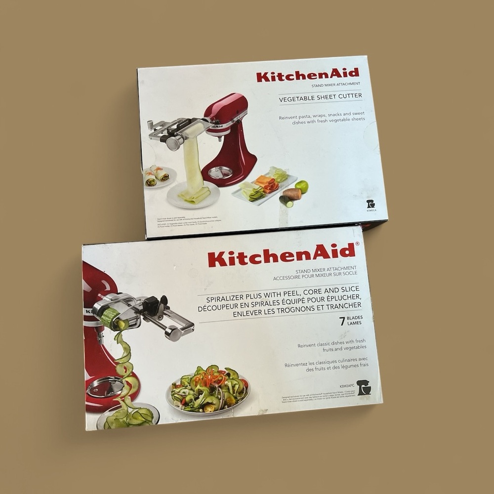 KitchenAid mixer attachment Vegetable Sheet Cutter & 7 Blade Spiralizer Plus